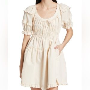 EN SAISON Sveta Shirred Poplin Minidress